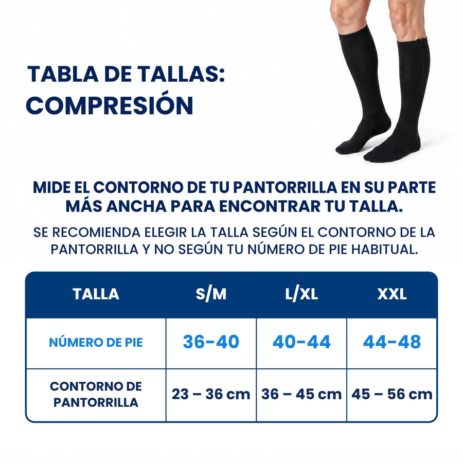 Medias de Compresión con Cremallera Covexia™