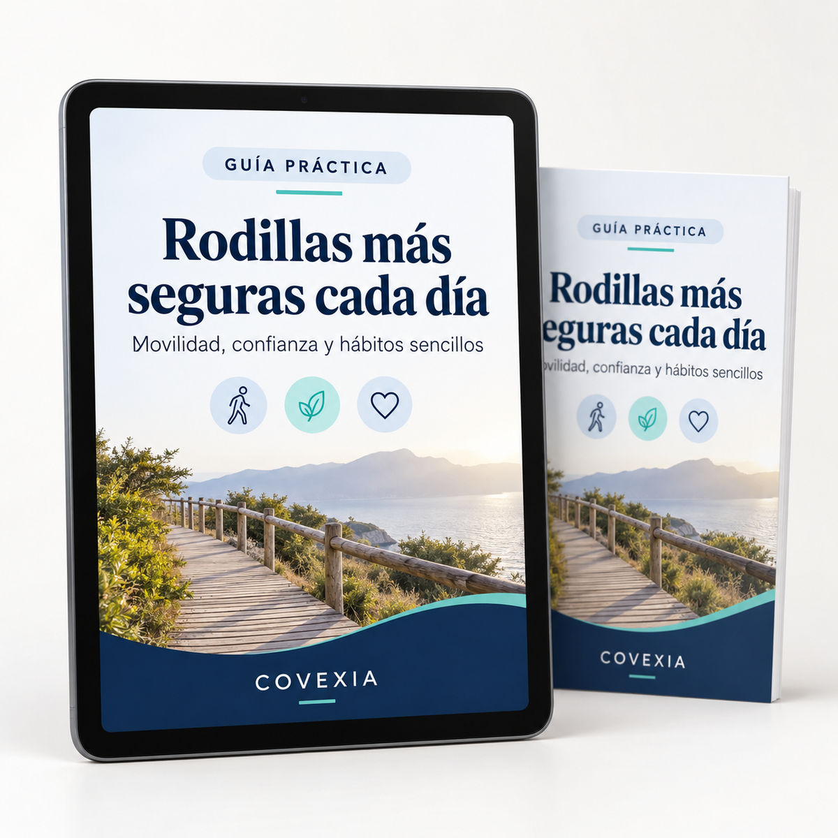 Portada de la guía Rodillas más seguras cada día de Covexia